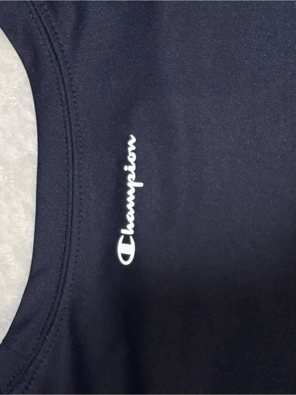 Champion Men's Navy Athletic Short Sleeve Tee - Picture 3 of 4